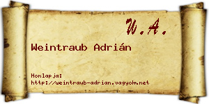 Weintraub Adrián névjegykártya